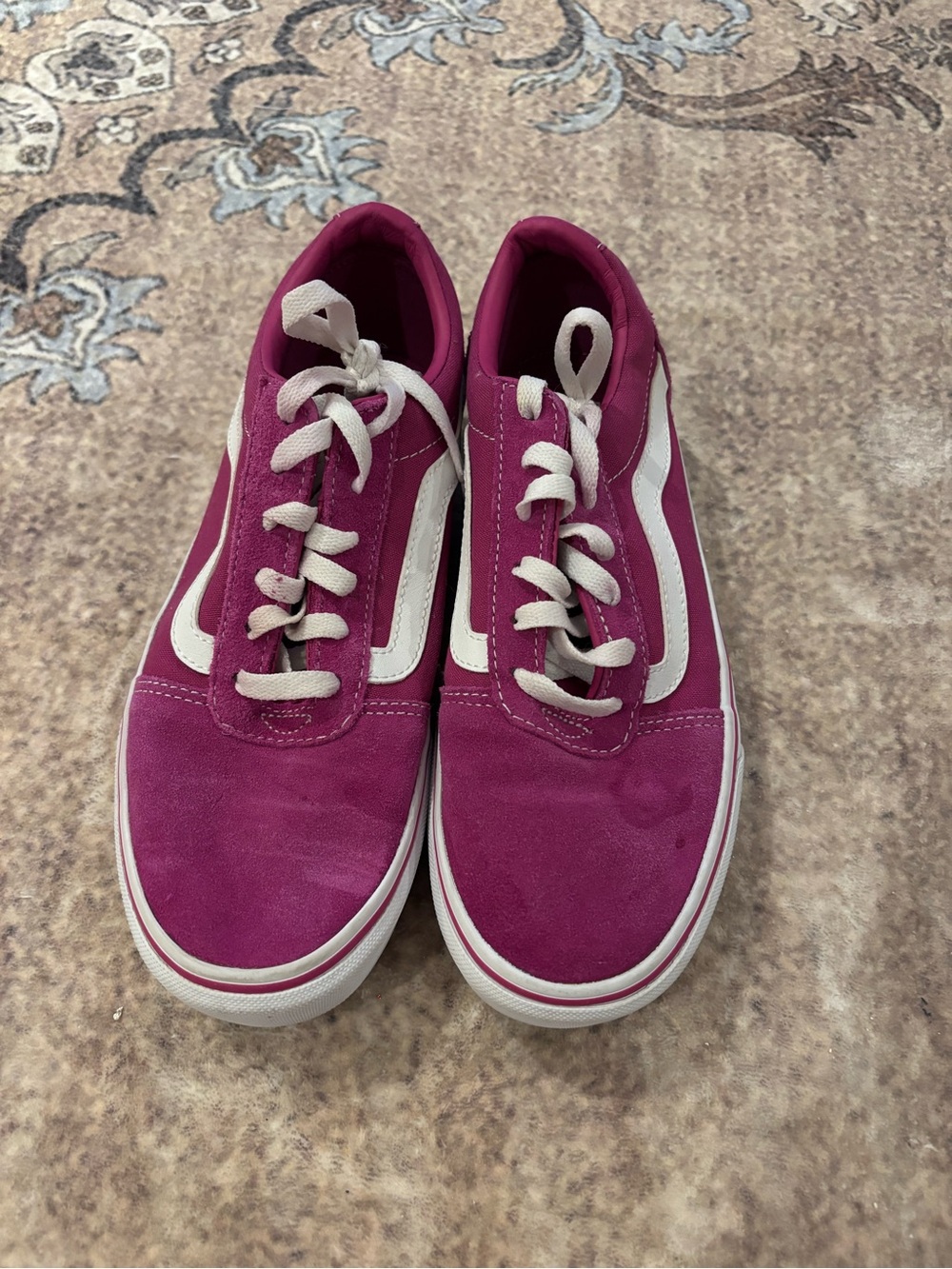 Vans Women’s Pink Suede Old Skool Platform Sneakers